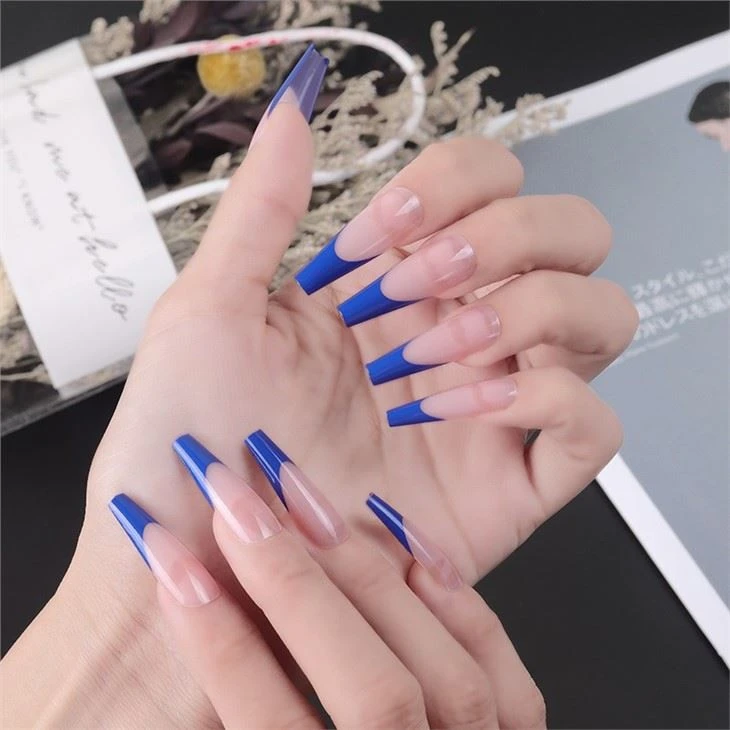 Fency Long French False Nails